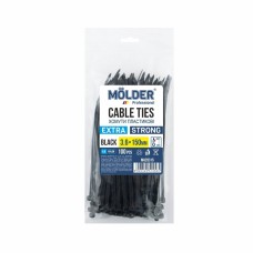 MOLDER Хомути пластикові чорні 3.6x150 (100шт.)
