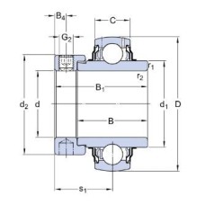 Підшипник корпусний YEL 208 2F (SKF)