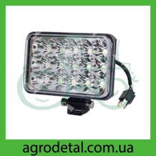 Фара LED прямокутна 45W, 15 ламп, 110 * 170мм, широкий промінь <ДК>